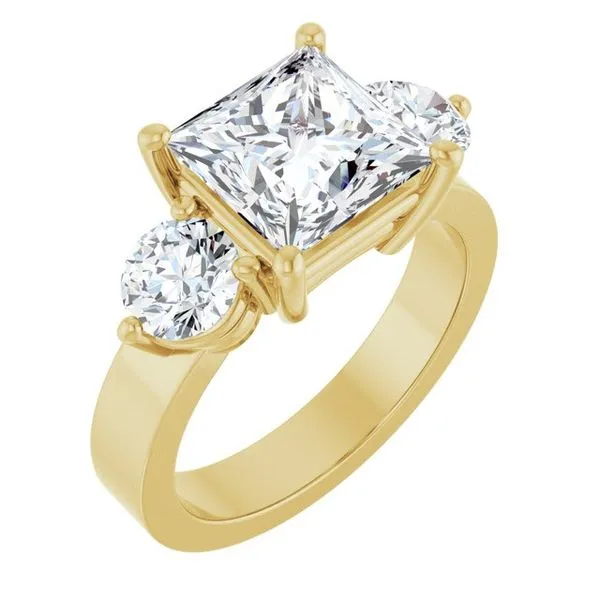 Three-Stone Engagement Ring The Ring Austin Round Rock, TX