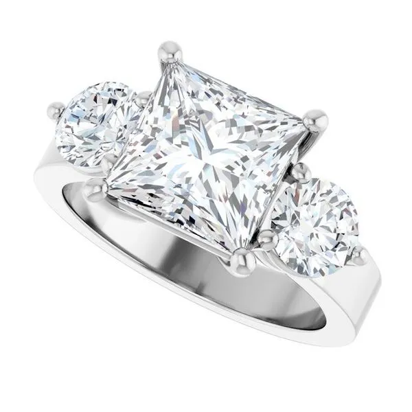 Three-Stone Engagement Ring Image 5 Austin's Fine Diamonds & Jewelry Lyndhurst, NJ