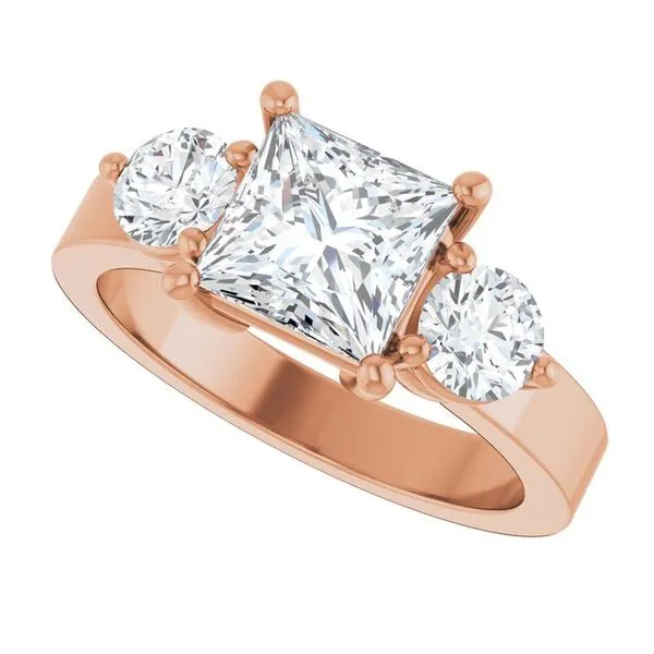 Three-Stone Engagement Ring Image 5 Clater Jewelers Louisville, KY