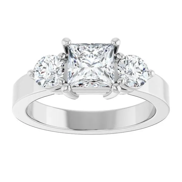 Three-Stone Engagement Ring Image 3 Northwood Jewelers Northwood, OH