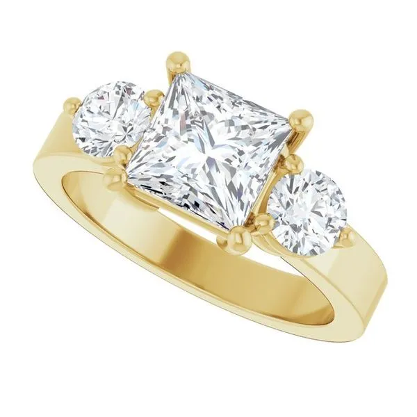 Three-Stone Engagement Ring Image 5 Clater Jewelers Louisville, KY