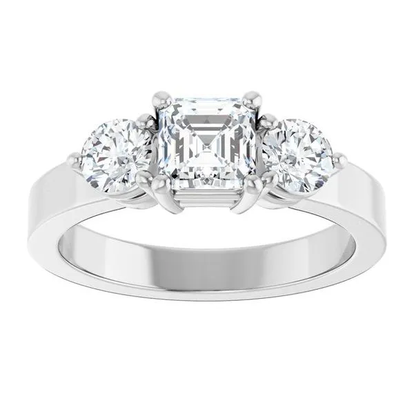 Three-Stone Engagement Ring Image 3 Northwood Jewelers Northwood, OH