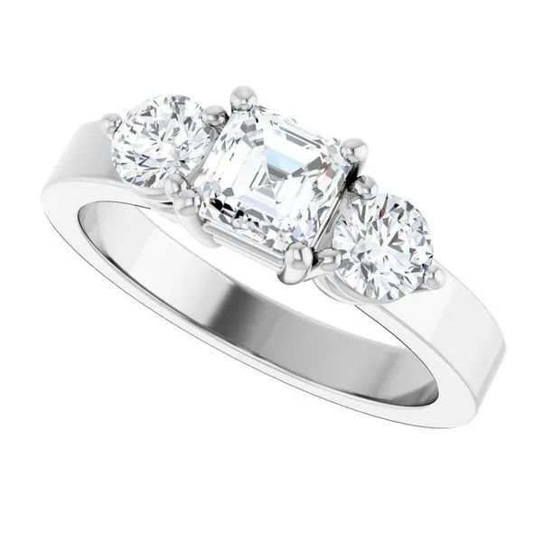 Three-Stone Engagement Ring Image 5 Arezzo Jewelers Elmwood Park, IL
