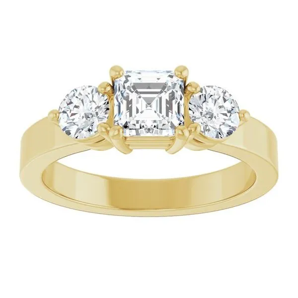 Three-Stone Engagement Ring Image 3 Arezzo Jewelers Elmwood Park, IL