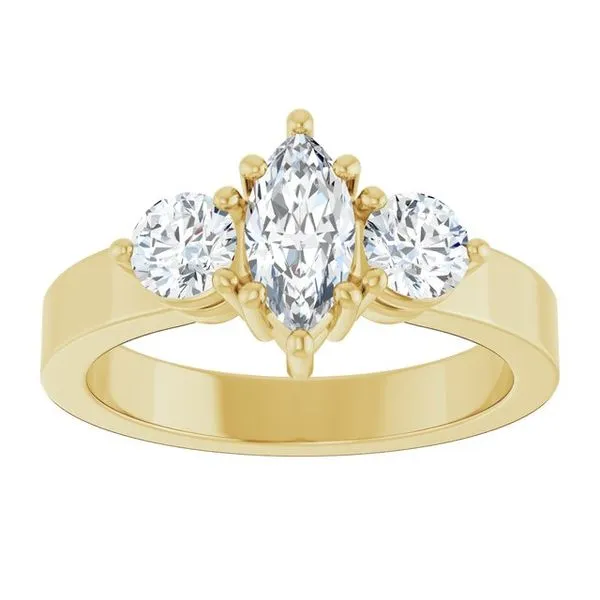 Three-Stone Engagement Ring Image 3 The Ring Austin Round Rock, TX