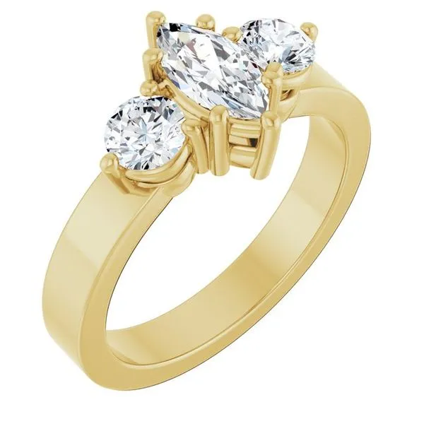 Three-Stone Engagement Ring Clater Jewelers Louisville, KY