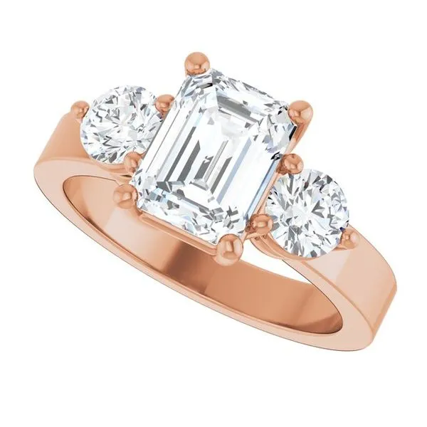 Three-Stone Engagement Ring Image 5 Michael Szwed Jewelers Longmeadow, MA