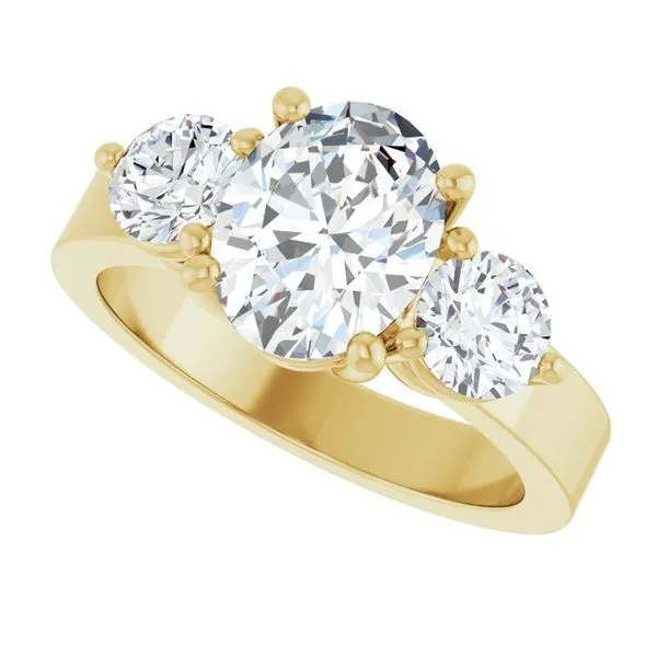 Three-Stone Engagement Ring Image 5 Arezzo Jewelers Elmwood Park, IL