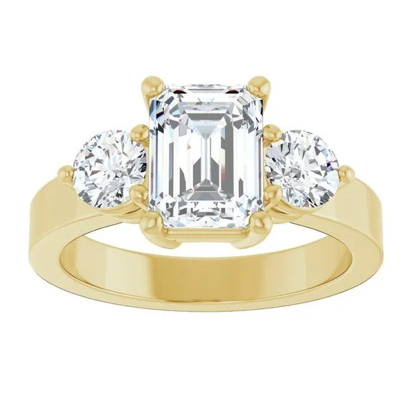 Three-Stone Engagement Ring Image 3 Northwood Jewelers Northwood, OH