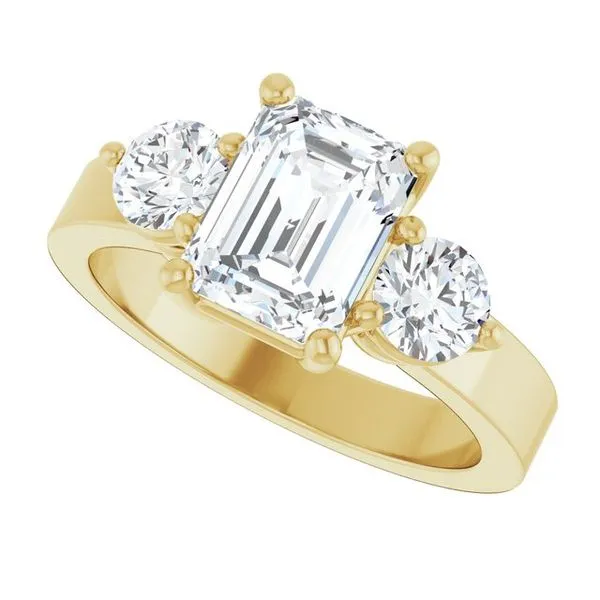 Three-Stone Engagement Ring Image 5 Northwood Jewelers Northwood, OH