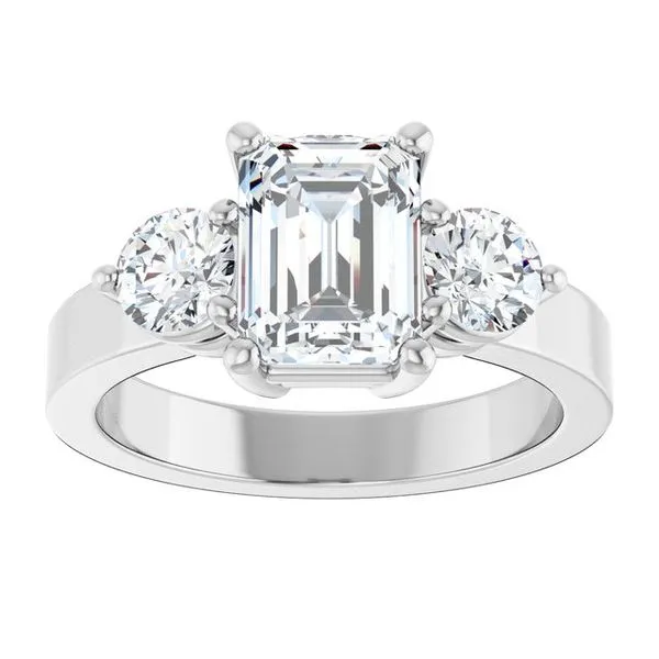 Three-Stone Engagement Ring Image 3 Northwood Jewelers Northwood, OH