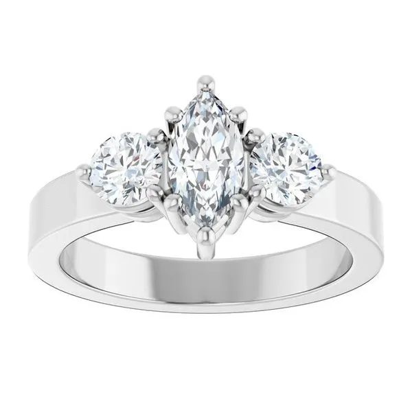 Three-Stone Engagement Ring Image 3 The Ring Austin Round Rock, TX