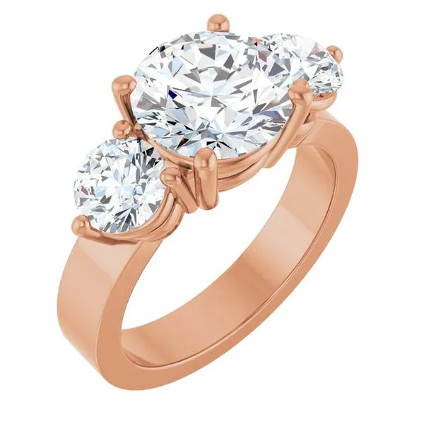 Three-Stone Engagement Ring The Ring Austin Round Rock, TX