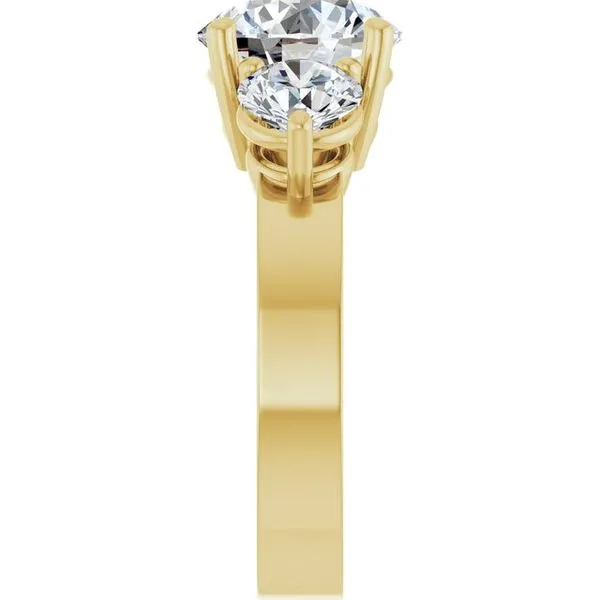 Three-Stone Engagement Ring Image 4 Arezzo Jewelers Elmwood Park, IL