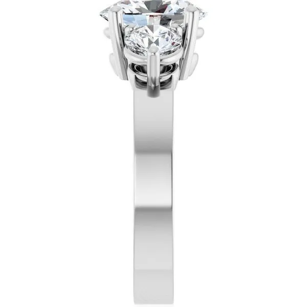 Three-Stone Engagement Ring Image 4 Arezzo Jewelers Elmwood Park, IL