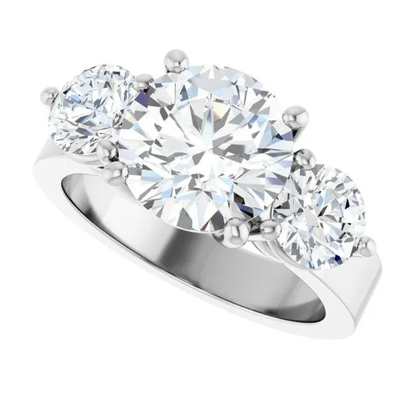 Three-Stone Engagement Ring Image 5 Raleigh Diamond Fine Jewelry Raleigh, NC