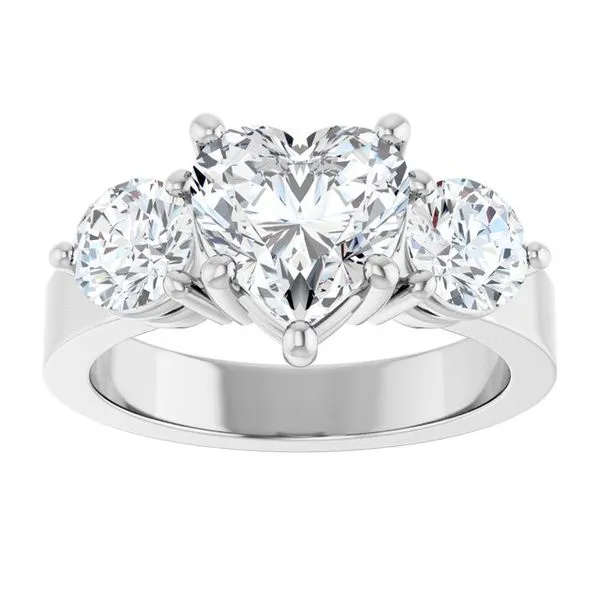 Three-Stone Engagement Ring Image 3 Northwood Jewelers Northwood, OH