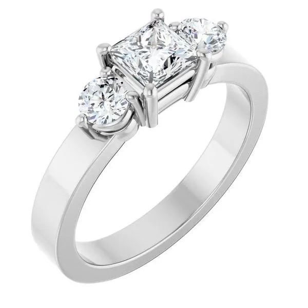 Three-Stone Engagement Ring J. West Jewelers Round Rock, TX