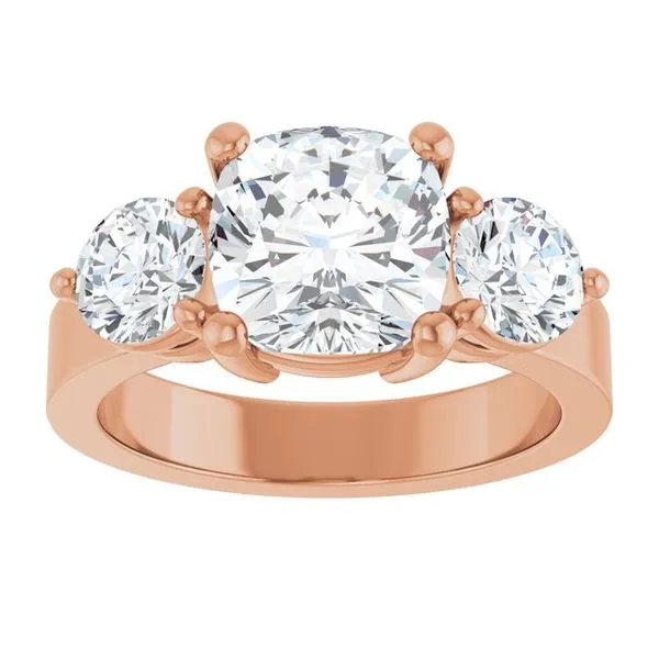 Three-Stone Engagement Ring Image 3 Arezzo Jewelers Elmwood Park, IL