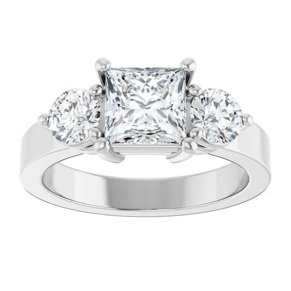 Three-Stone Engagement Ring Image 3 Arezzo Jewelers Elmwood Park, IL