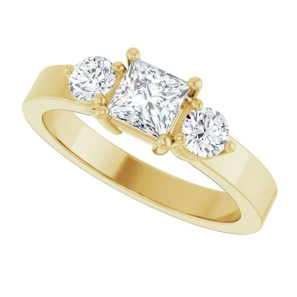 Three-Stone Engagement Ring Image 5 Clater Jewelers Louisville, KY