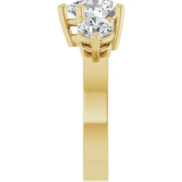 Three-Stone Engagement Ring Image 4 Arezzo Jewelers Elmwood Park, IL