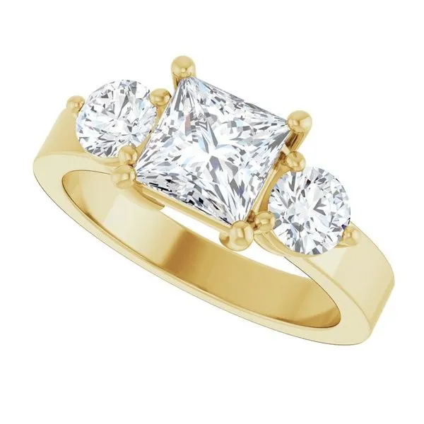 Three-Stone Engagement Ring Image 5 Clater Jewelers Louisville, KY