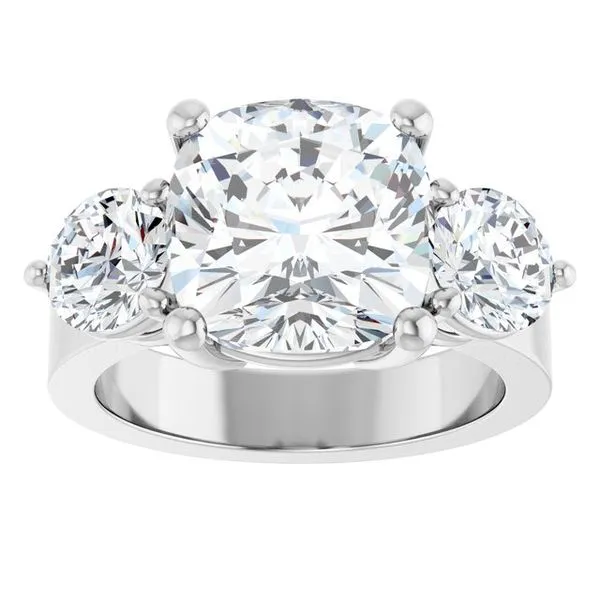Three-Stone Engagement Ring Image 3 JF Jones Jewelers Rochester, NY