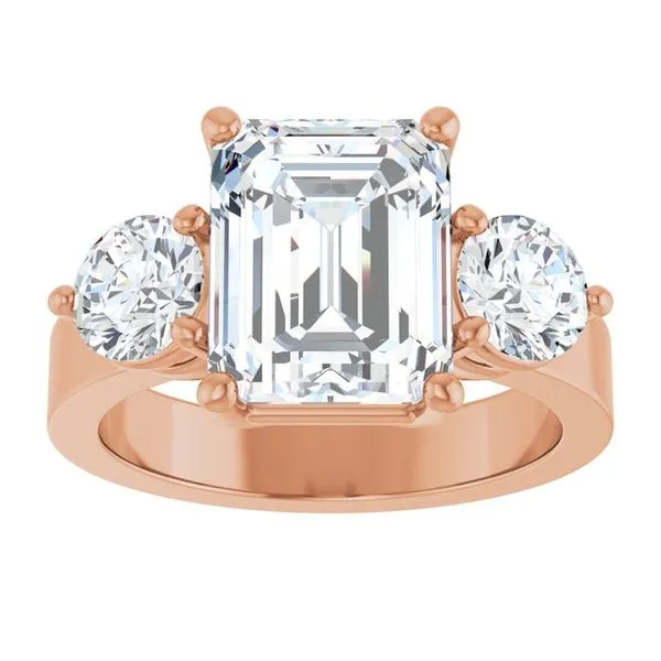 Three-Stone Engagement Ring Image 3 Arezzo Jewelers Elmwood Park, IL