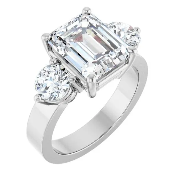 Three-Stone Engagement Ring Hudson Valley Goldsmith New Paltz, NY