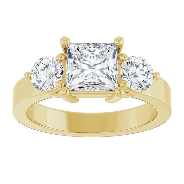 Three-Stone Engagement Ring Image 3 Clater Jewelers Louisville, KY