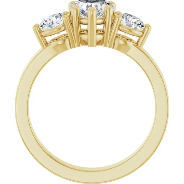 Three-Stone Engagement Ring Image 2 Arezzo Jewelers Elmwood Park, IL