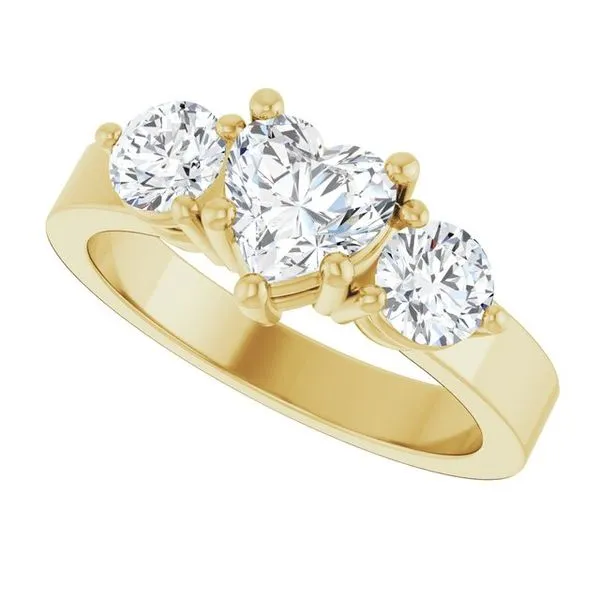 Three-Stone Engagement Ring Image 5 Clater Jewelers Louisville, KY