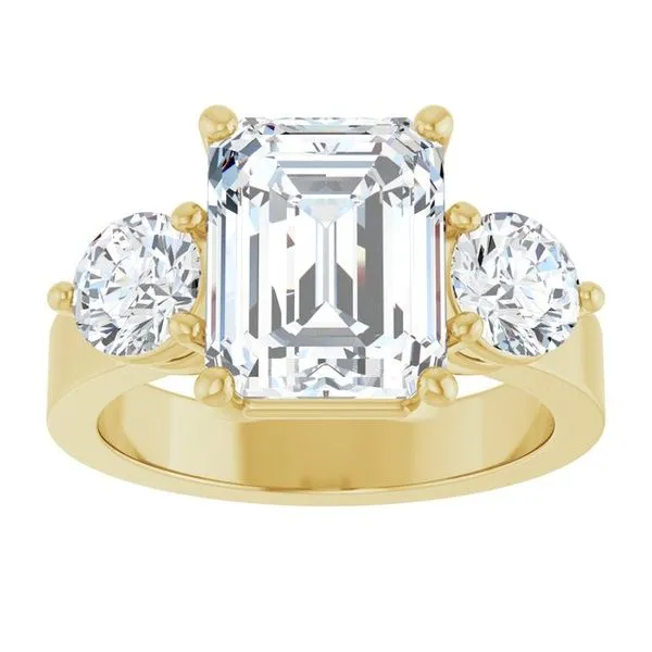 Three-Stone Engagement Ring Image 3 Northwood Jewelers Northwood, OH