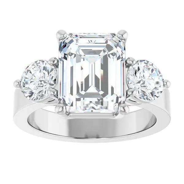 Three-Stone Engagement Ring Image 3 Arezzo Jewelers Elmwood Park, IL