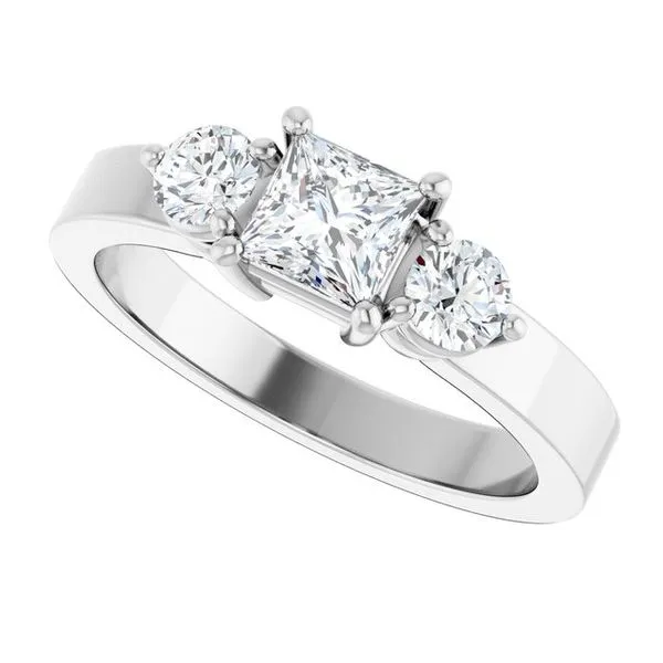 Three-Stone Engagement Ring Image 5 Raleigh Diamond Fine Jewelry Raleigh, NC