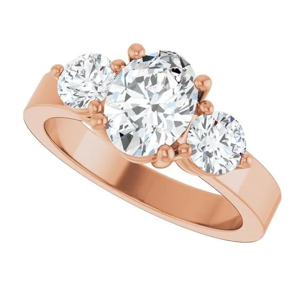 Three-Stone Engagement Ring Image 5 Arezzo Jewelers Elmwood Park, IL