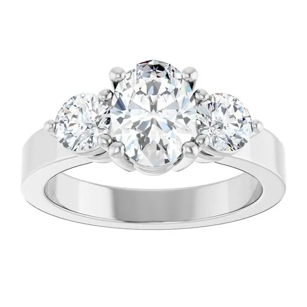 Three-Stone Engagement Ring Image 3 Arezzo Jewelers Elmwood Park, IL