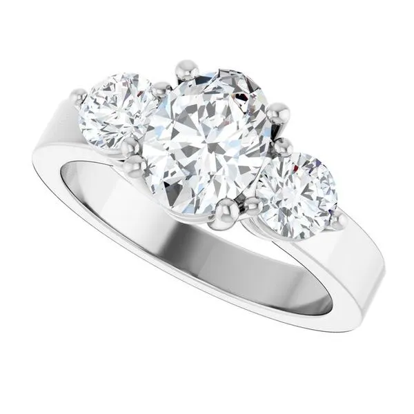 Three-Stone Engagement Ring Image 5 Arezzo Jewelers Elmwood Park, IL