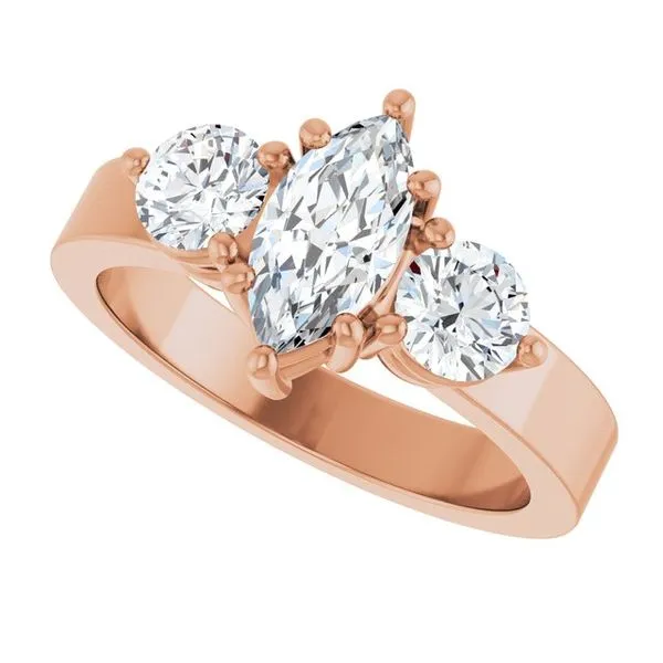 Three-Stone Engagement Ring Image 5 Arezzo Jewelers Elmwood Park, IL