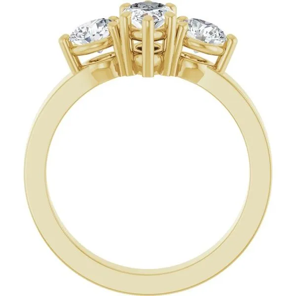 Three-Stone Engagement Ring Image 2 Arezzo Jewelers Elmwood Park, IL