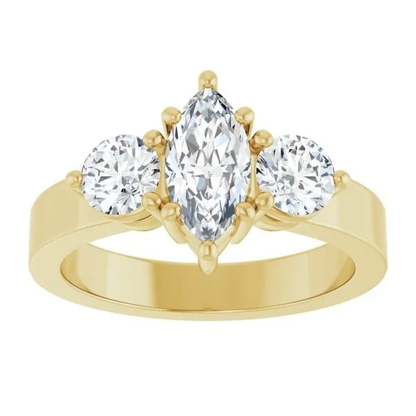 Three-Stone Engagement Ring Image 3 The Ring Austin Round Rock, TX