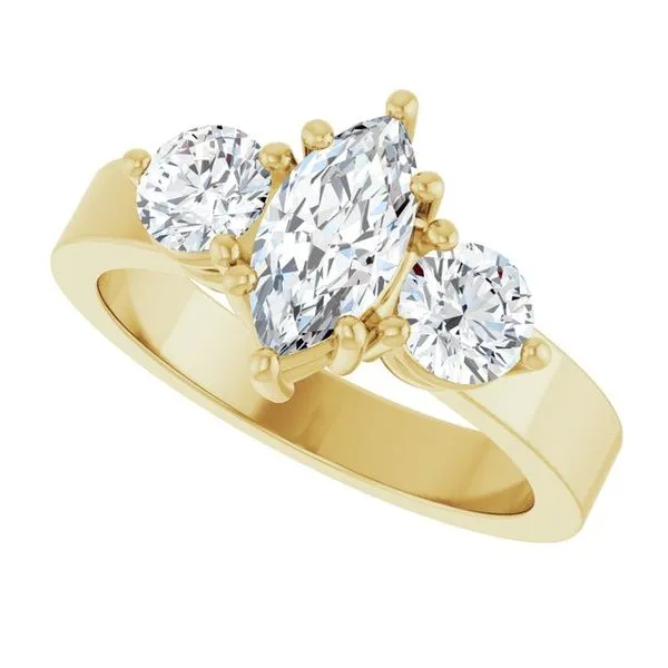 Three-Stone Engagement Ring Image 5 Northwood Jewelers Northwood, OH