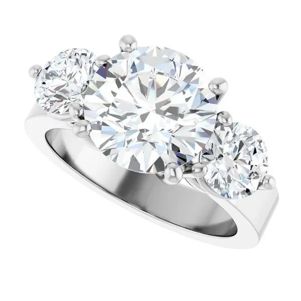 Three-Stone Engagement Ring Image 5 Raleigh Diamond Fine Jewelry Raleigh, NC