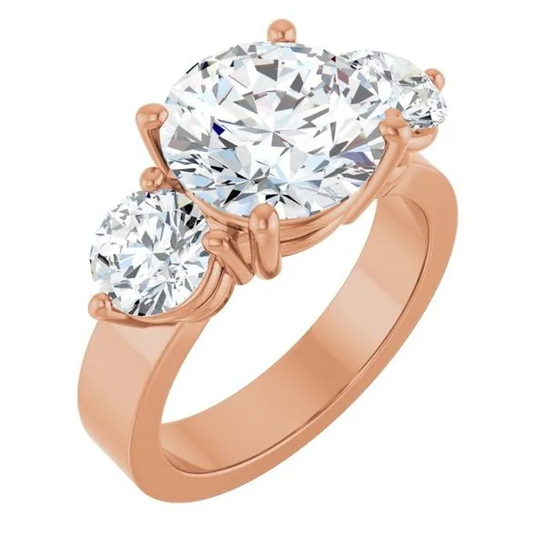 Three-Stone Engagement Ring The Ring Austin Round Rock, TX