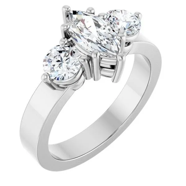 Three-Stone Engagement Ring Clater Jewelers Louisville, KY