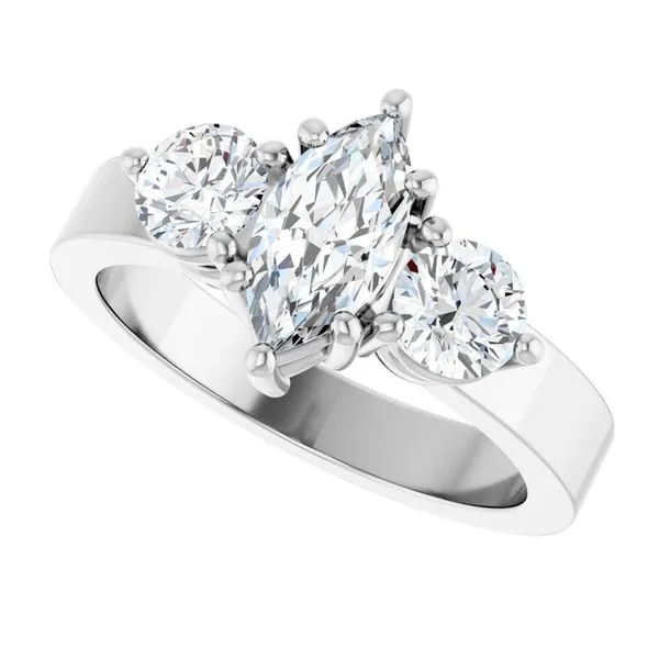 Three-Stone Engagement Ring Image 5 The Ring Austin Round Rock, TX