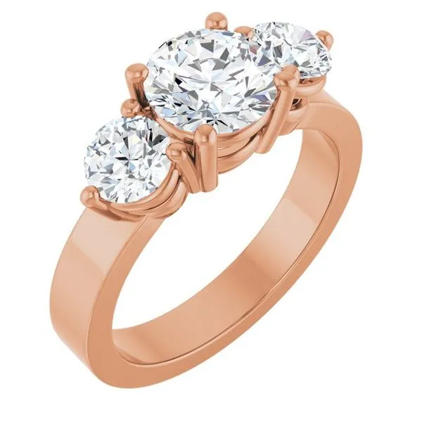 Three-Stone Engagement Ring The Ring Austin Round Rock, TX