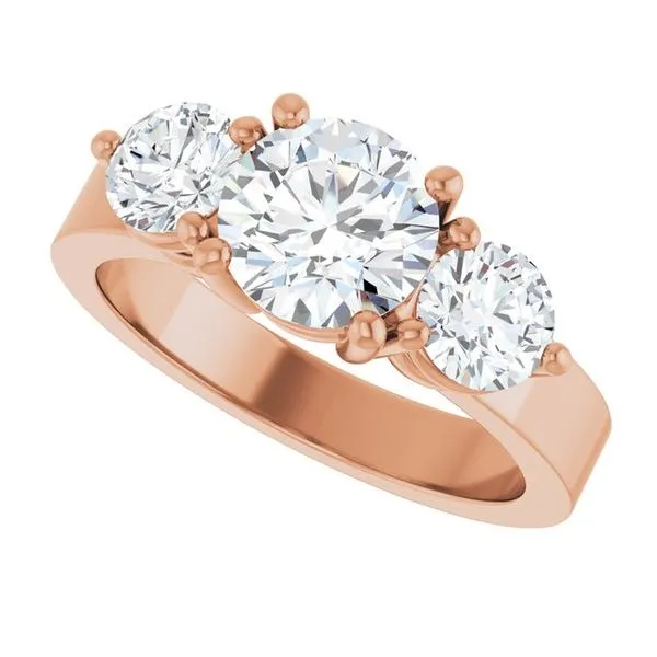 Three-Stone Engagement Ring Image 5 Austin's Fine Diamonds & Jewelry Lyndhurst, NJ