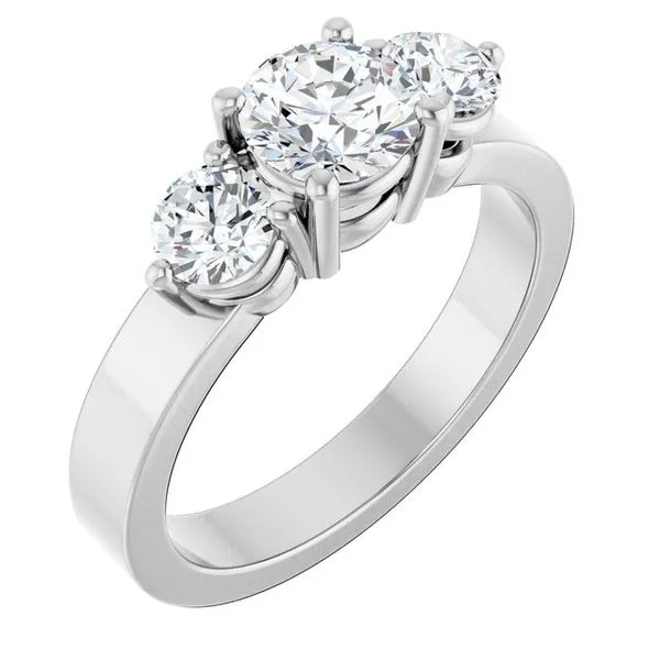 Three-Stone Engagement Ring Clater Jewelers Louisville, KY
